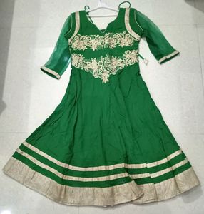 Golden Embroidered Green Suit Set
