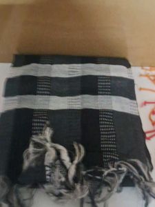 Black and White Checked Dupatta