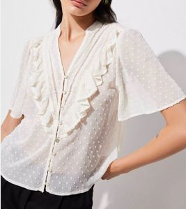 Sheer Button-Up Blouse| Never worn| Brand n