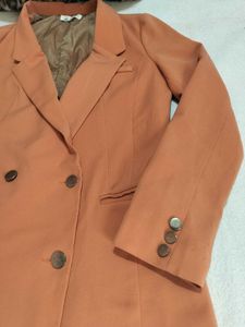 Double-breasted Orange Blazer 🧡