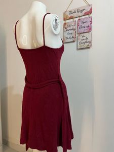 Maroon Mini Slip Dress