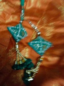 Stunning Orange &amp; Green Lehenga Choli Set