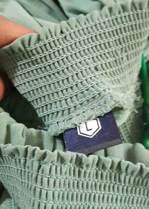 Pista Green Off Shoulder Top