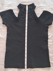 Cold Shoulder Turtleneck Top