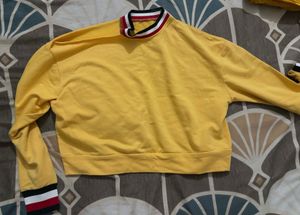 Yellow Crew Neck Sweatshirt