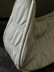 Stylish butter yellow Ruched Shoulder Bag