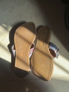 Ethnic Print Slip-On Flats