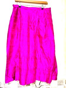 Vibrant Pink Pleated Midi Skirt