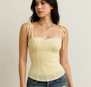 yellow Tie-Strap Baby Tee