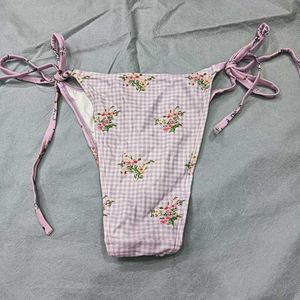 Floral Gingham 😍Tie Bikini Bottoms
