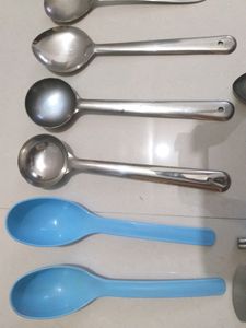 kitchen spoon combo steel &amp;plastic