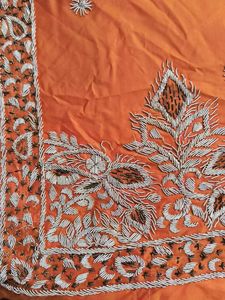 vintage Zardosi hand work saree