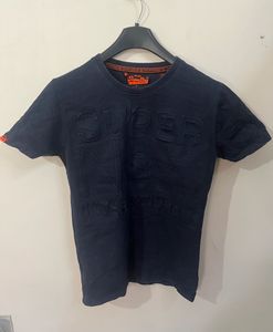 Vintage Superdry Men's Navy T-Shirt