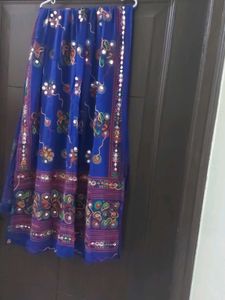 Women's Casual Kutch Embroidery Cotton Dupatta w b
