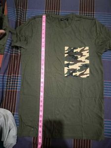 Olive Green Camo Pocket T-Shirt