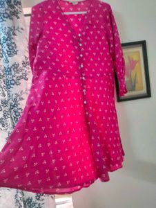 ITSE Vibrant Pink Printed Kurta Set