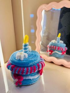 Handmade Pink Birthday Cake Decor