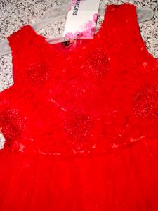 Red Tulle Party Dress