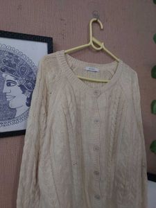 Cream Cable Knit Cardigan