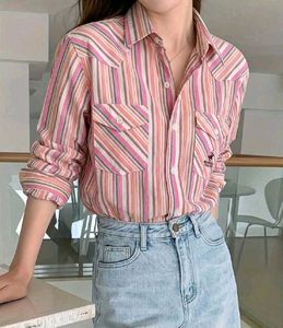 New with tag Striped Button-Up Shirt Pocket