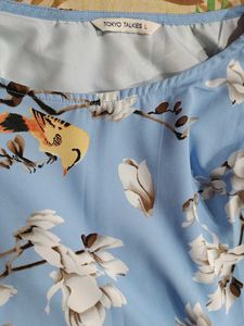 Blue Floral Sleeveless Maxi Dress
