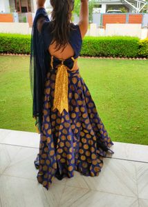 Elegant Royal Blue Lehenga Set