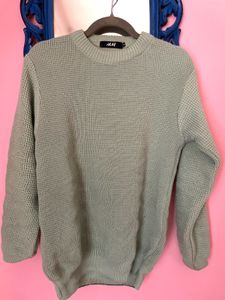 Sage Green Unisex Knit Sweater