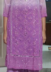 festive suit set with dupatta and linning