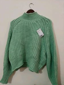 Mint Green Knit Turtleneck