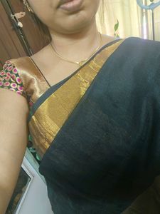 Black Saree With Beautiful Blouse🤩🤩🙆🏻‍♀️