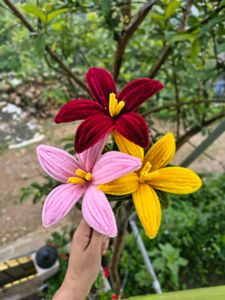 Handmade Artificial Flowers (Pack of 3)