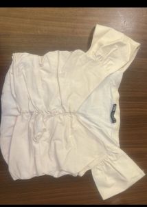Chic Cream Off-Shoulder Top