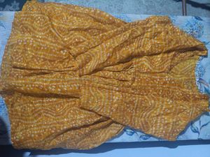 Yellow Printed Kurta