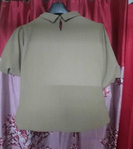 Stylish Beige Puff Sleeve Top