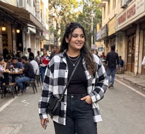 Stylish Black & White Checkered Shirt
