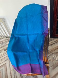 Blue &amp; Purple Saree with Blouse