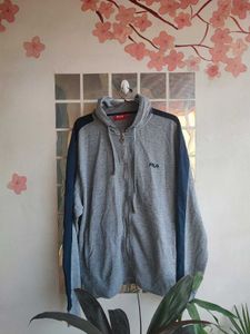 Fila Grey Zip-Up Hoodie