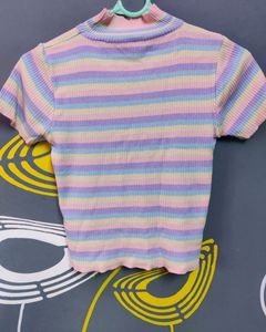 Turtle Neck Multicolor Top