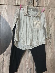 Elegant co-odd Set with Lace Detail