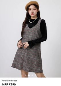Plaid Pinafore Dress