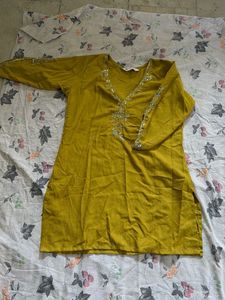 Mustard Kurta Set with Dupatta