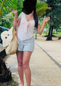 Zara Chic Tweed Textured Shorts