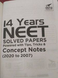 14 Years NEET Solved Papers