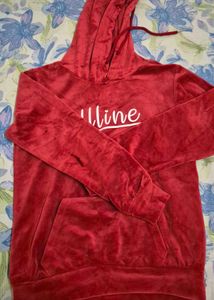 Red Offline girls Hoodie