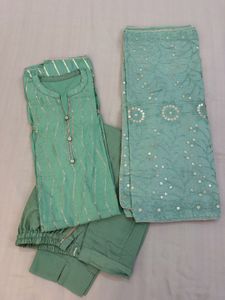 Beautiful Mint Green Kurta Set with dupatta