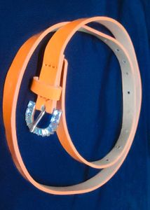 Orange Leather Belt