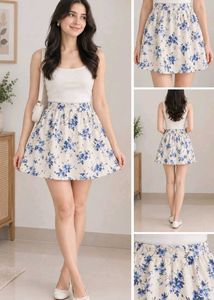 Floral Print Mini Skirt