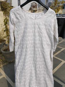 White Embroidered Kurta..