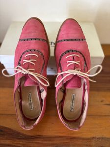 Emporio Armani Pink Suede Oxfords