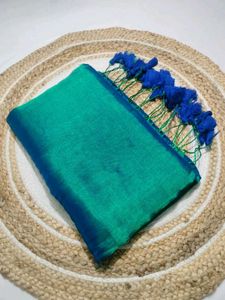 Bohemian Tie-Dye Saree with Tassels